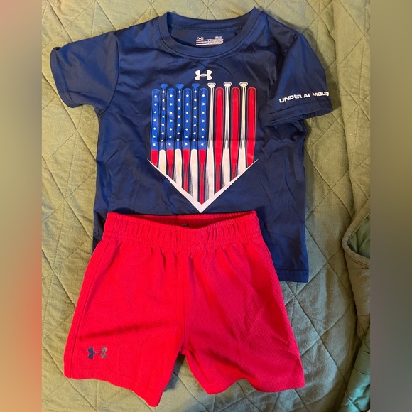 Under Armour Other - Under Armour Dry Fit baseball athletic matching set- size 24 month/ Boys 2T